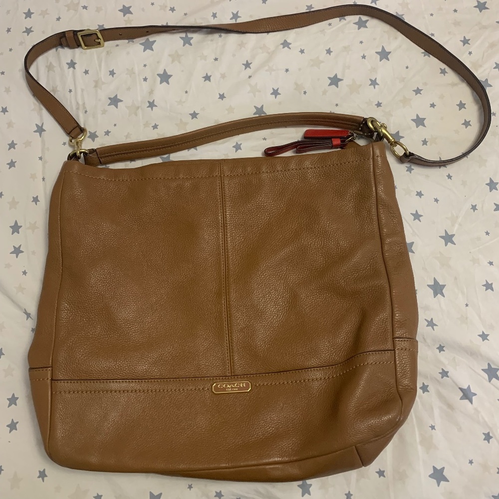 Coach tan leather purse